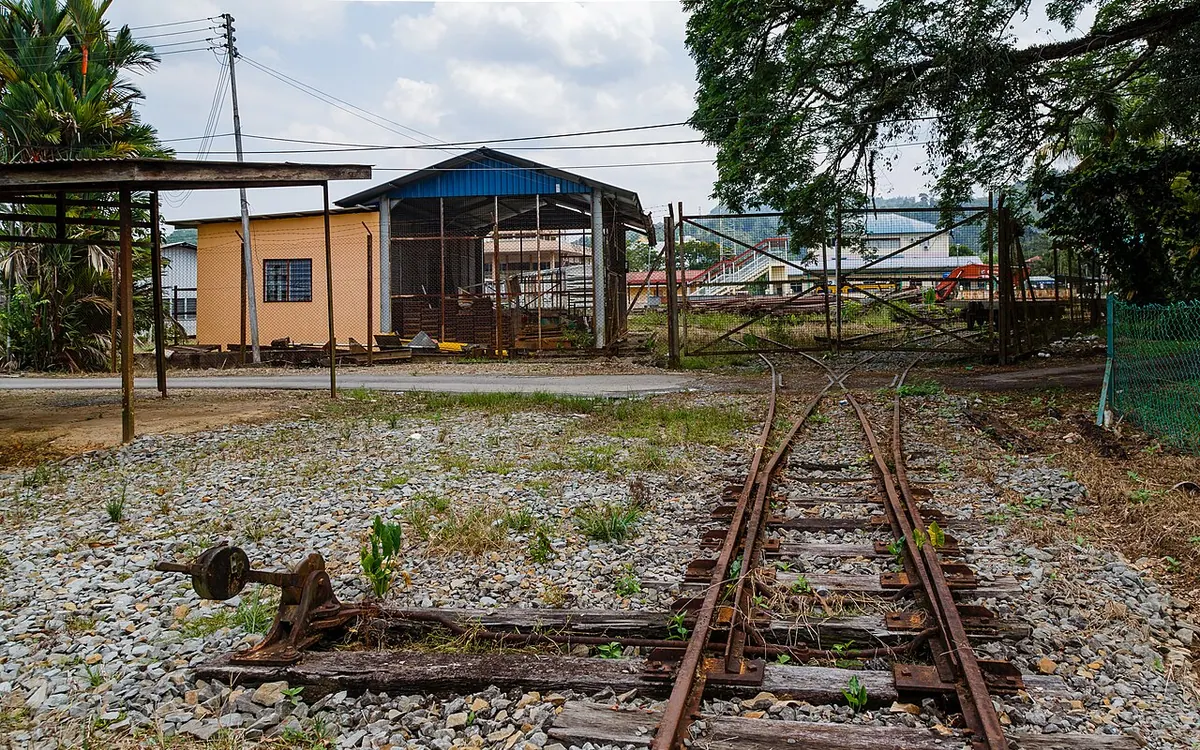 Former railway triangle at Beaufort railway station