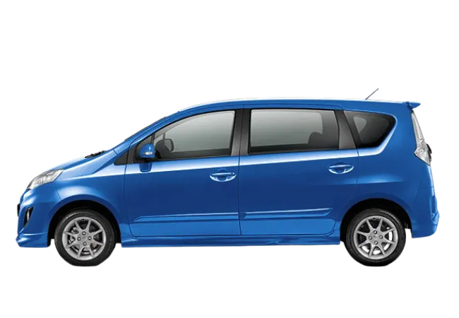 Perodua Alza seven-seat MPV rental for KKIA pickup and Sabah families