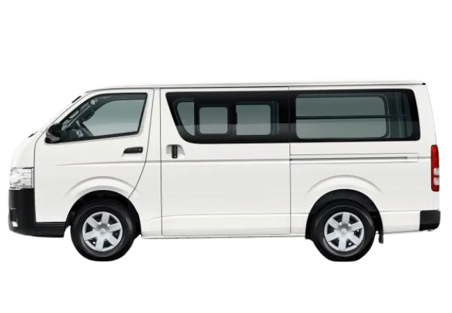 Toyota Hiace ten-seat passenger van rental for KKIA group transfers
